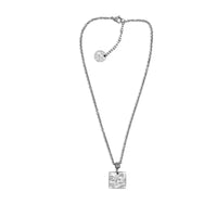 Silver Square Pendant Necklace - Creative Jewelry by Marcia - Asymmetrical Jewelry - Timeless Jewelry